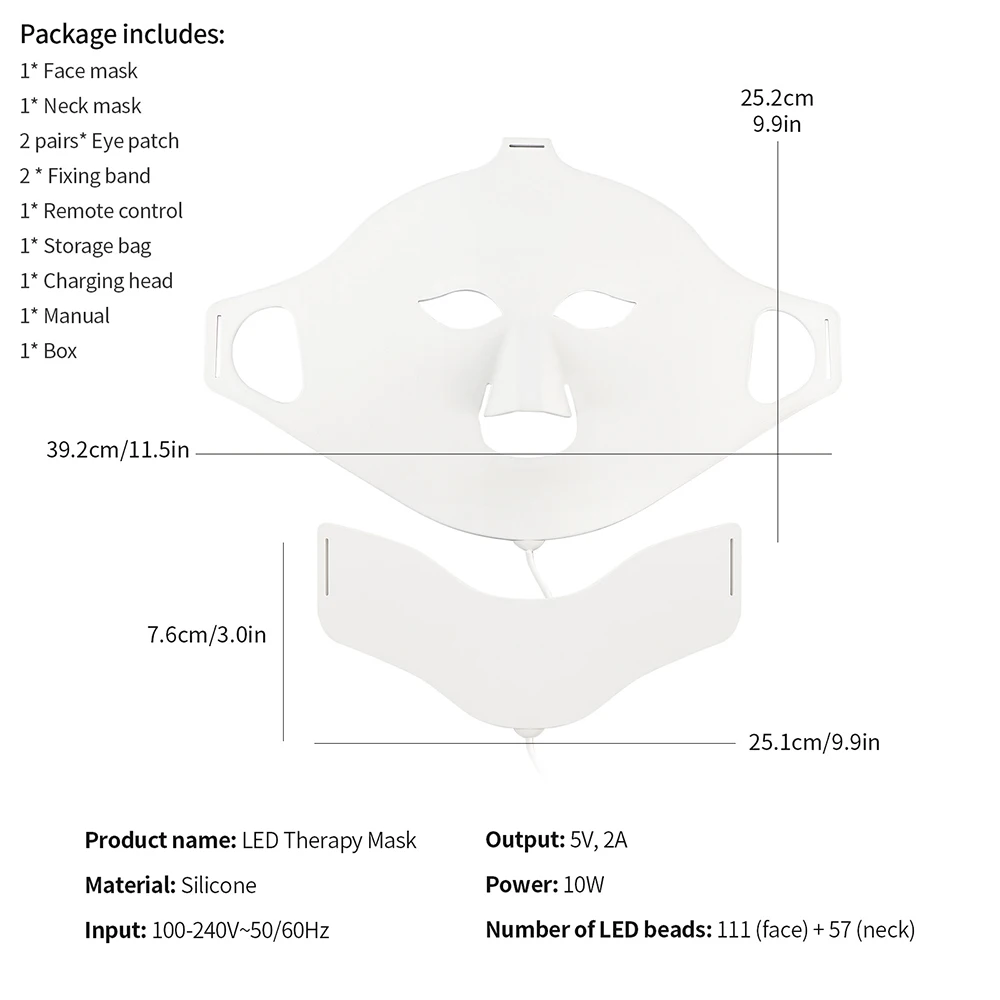 LED Therapy Face and Neck Mask